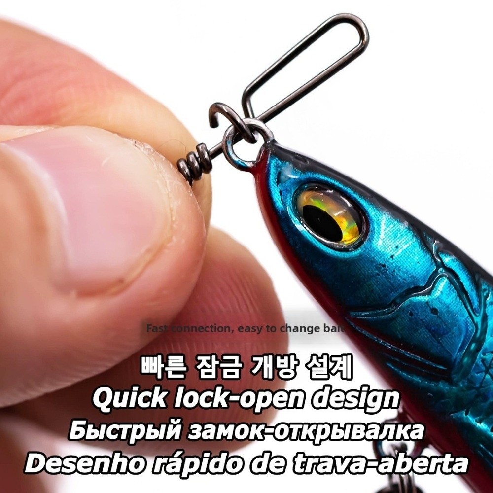 50 pçs pacote de aço inoxidáve - Fishing Lure Accessories avaliação e preço
